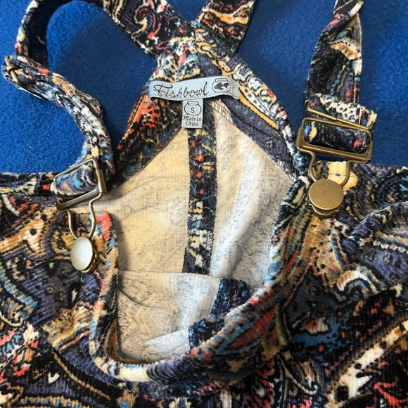 Patterned Corduroy Overall Dress - Picture 4 of 8